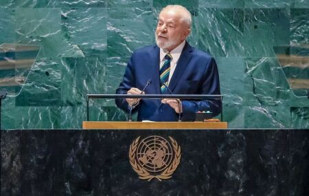 Lula em discurso na ONU.