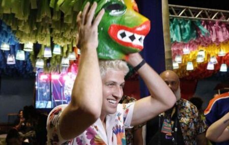 Prefeito do Recife, Jo&atilde;o Campos, no Carnaval.