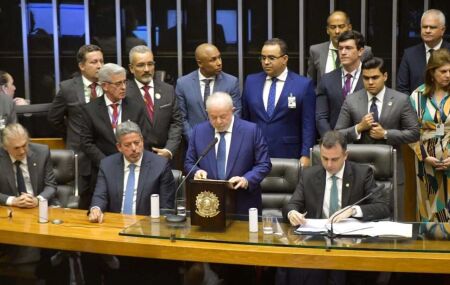 Presidente Lula no Senado.