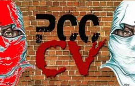 Imagem ilustrativa do Primeiro Comando da Capital (PCC) e Comando Vermelho (CV).