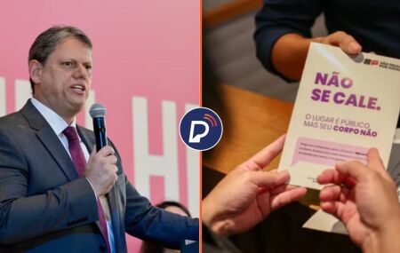 Governador Tarc&iacute;sio de Freitas e panfleto de viol&ecirc;ncia contra a mulher em universidades.