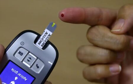 Teste para diabetes.