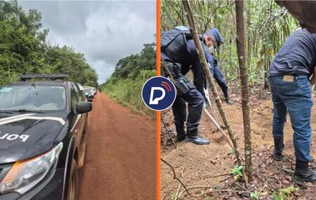 Local em que o corpo de Lourival, apontado como principal suspeito do feminic&iacute;dio, foi encontrado 