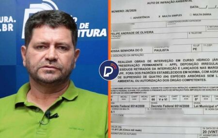 Vice-prefeito Felipe Andrade acusa Prefeitura de Paulista de vazar documento oficial.