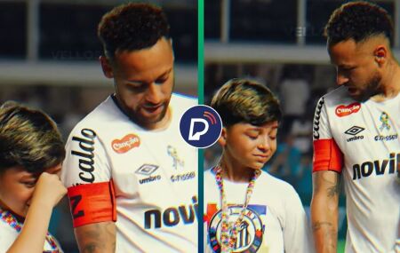 Em a&ccedil;&atilde;o do Dia Mundial do Autismo, Neymar acolhe mascotinho que estava chorando: "Pode me abra&ccedil;ar"