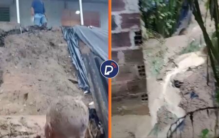 Camaragibe: chuvas provocam deslizamentos de barreira e atingem casas no C&oacute;rrego da Esperan&ccedil;a