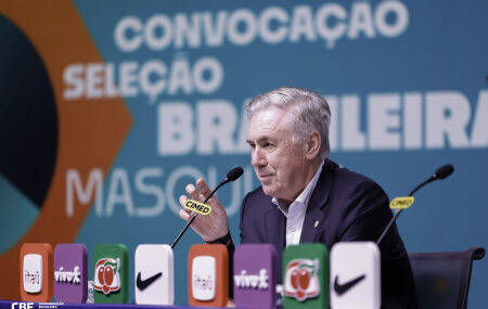 Carlo Ancelotti, t&eacute;cnico da Sele&ccedil;&atilde;o Brasileira.