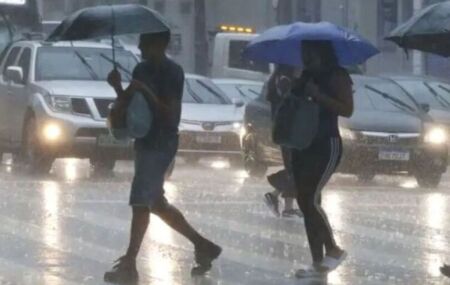 Alerta de chuva do Inmet.