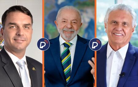 Flavio Bolsonaro, Luiz In&aacute;cio Lula da SIlva e Ronaldo Caiado.
