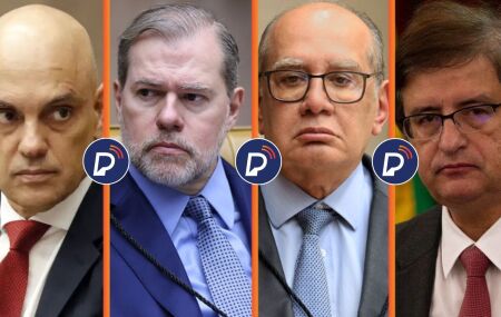 Alexandre de Moraes, Dias Toffoli, Gilmar Mendes e Paulo Gonet. 
