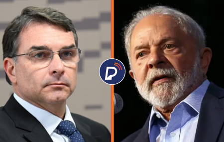 Luiz In&aacute;cio Lula da Silva (PT) e o senador Fl&aacute;vio Bolsonaro (PL)