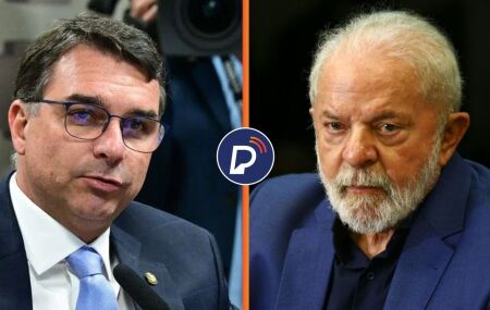 Fl&aacute;vio Bolsonaro (PL-RJ) e Luiz In&aacute;cio Lula da Silva (PT).