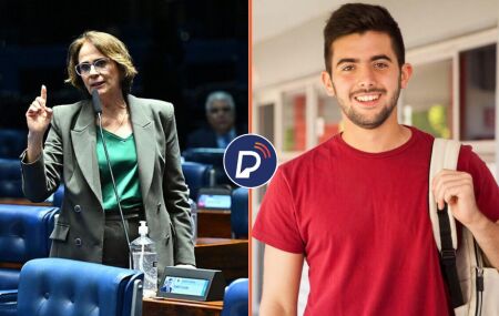 Senadora Teresa Leit&atilde;o e estudante universit&aacute;rio