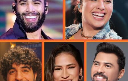 Gustavo Lima, Mari Fernandez, Nattan, Simone Mendes e Xand Avi&atilde;o.