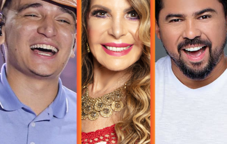 Jo&atilde;o Gomes, Elba Ramalho e Xand Avi&atilde;o.