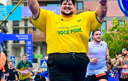 Julio Mamute concluiu corrida de 10km em Portugal.