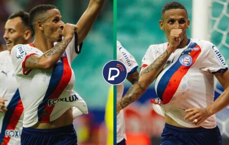 Luciano Juba comemora gol contra o Athletico Paranaense.