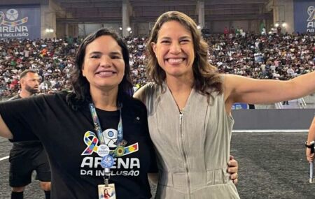 Michele Collins e Raquel Lyra.