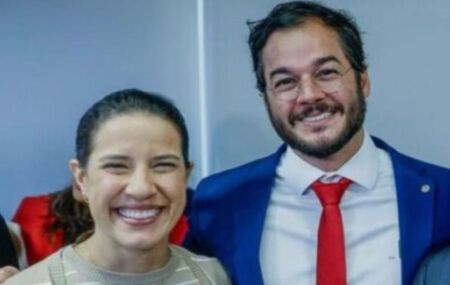 Raquel Lyra e T&uacute;lio Gad&ecirc;lha.