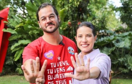 T&uacute;lio Gad&ecirc;lha e Raquel Lyra.