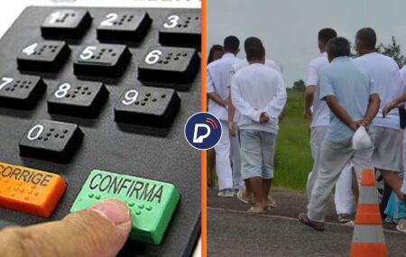 Urna eletr&ocirc;nica e presos.