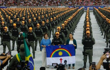 Formatura de policiais militares