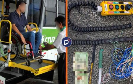 Pol&iacute;cia prende suspeito de furtar controle de elevador de &ocirc;nibus para PCD no Centro do Recife.