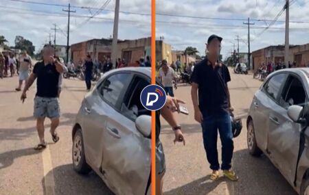 Rep&oacute;rter &eacute; agredido com capacete durante cobertura de acidente fatal entre moto e carro