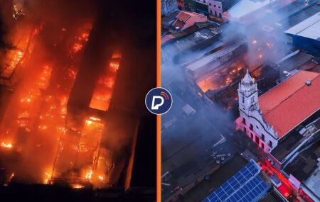 Inc&ecirc;ndio de grandes propor&ccedil;&otilde;es destr&oacute;i im&oacute;veis  pr&oacute;ximos ao Mercado de S&atilde;o Jos&eacute; neste s&aacute;bado (23)