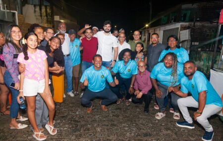 C&eacute;sar Ramos na posse da Associa&ccedil;&atilde;o de Moradores.