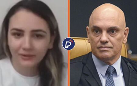 D&eacute;bora do Batom e Alexandre de Moraes, ministro do STF.