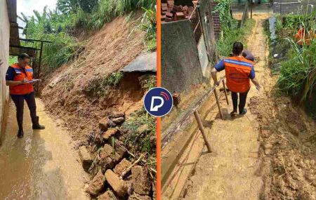 Defesa Civil de Pernambuco em &aacute;rea de risco.