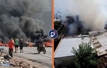 Protesto e inc&ecirc;ndio no bairro do Ibura.