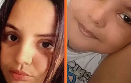 Jaqueline Soares da Silva e o filho, Riquelmy.