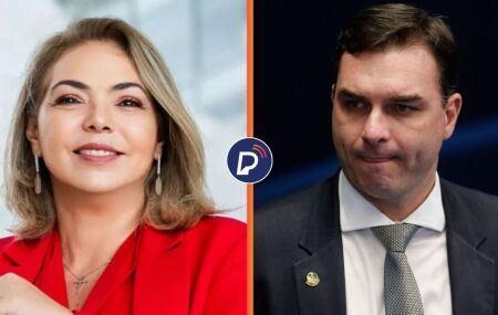 Liana Cirne e Fl&aacute;vio Bolsonaro.