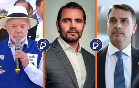 Lula, Vorcaro e Fl&aacute;vio.