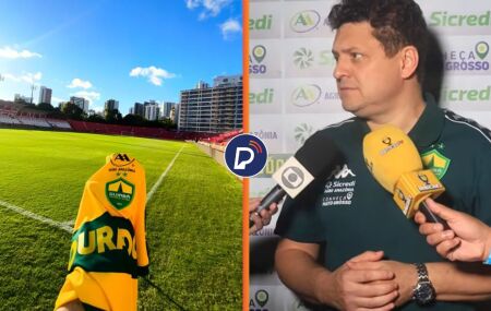 Presidente do Cuiab&aacute; detona gramado dos Aflitos.