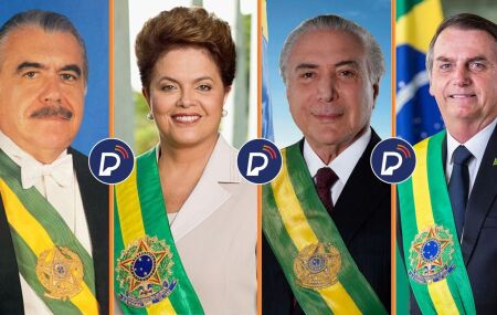 Jos&eacute; Sarney, Dilma Rousseff , Michell Temer e Jair Bolsonaro