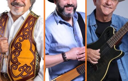 Santanna, Geraldinho Lins e Petr&uacute;cio Amorim.