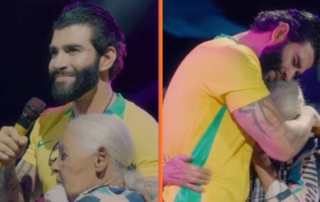 Gusttavo Lima se emociona em Carpina com f&atilde; de 73 anos que o fez lembrar sua m&atilde;e 'valoriza t&aacute;?!'.