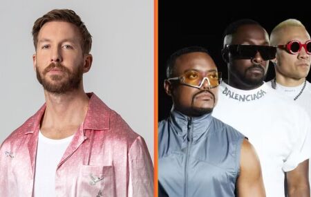 Calvin Harris (esq.) e  Black Eyed Peas.