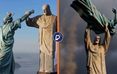 Embaixada do Ir&atilde; publica v&iacute;deo do Cristo Redentor saindo na m&atilde;o com Est&aacute;tua da Liberdade
