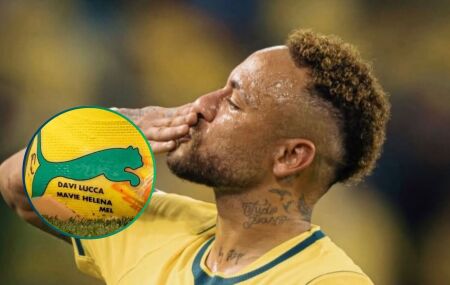 Chuteira usada por Neymar em retorno &agrave; Sele&ccedil;&atilde;o Brasileira tem homenagem aos filhos