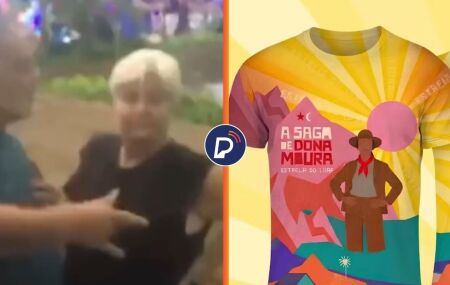 Casal de idosos confunde estrela de quadrilha junina com s&iacute;mbolo do PT.