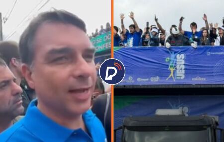 Senador Fl&aacute;vio Bolsonaro (PL-RJ).