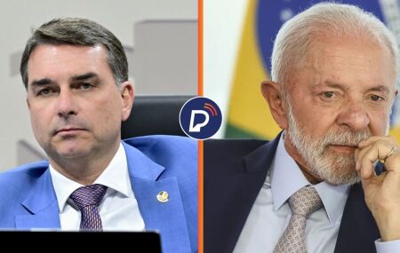 Fl&aacute;vio Bolsonaro e Lula