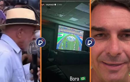 Lula, Neymar e Fl&aacute;vio Bolsonaro
