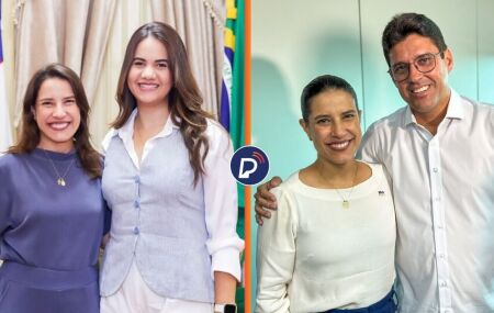 Governadora Raquel Lyra ao lado dos prefeitos de Olinda e Camaragibe.