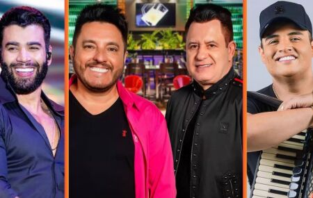 Gusttavo Lima, Bruno e Marrone e Tarc&iacute;sio do Acordeon.