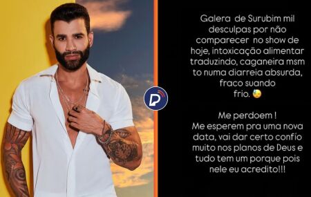 Gusttavo Lima explica cancelamento de show no S&atilde;o Jo&atilde;o de Surubim.